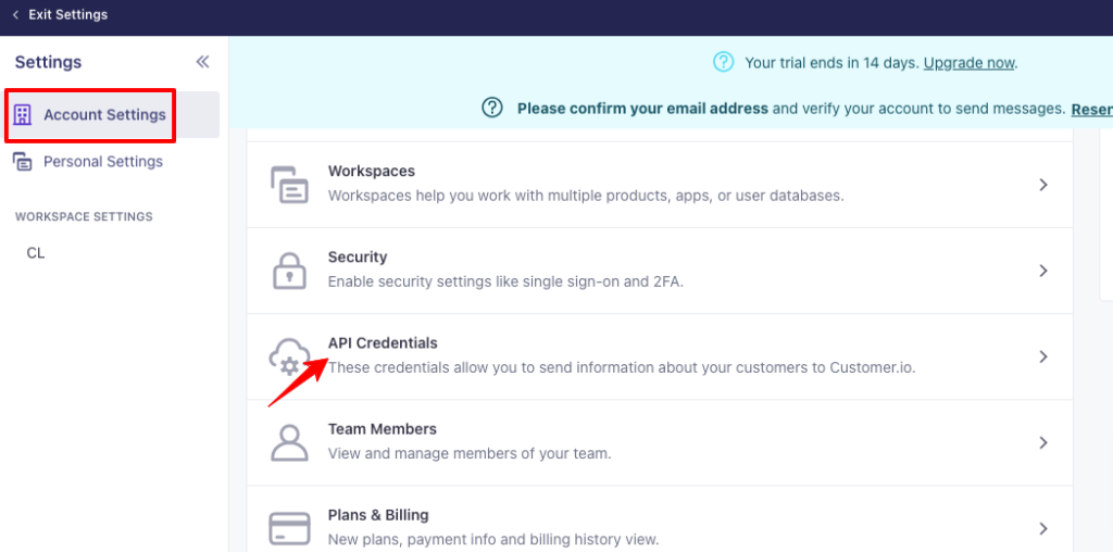 Customer.io dashboard to show API credentials to receive data in CustomerLabs CDP

customer.io API integration with CustomerLabs CDP