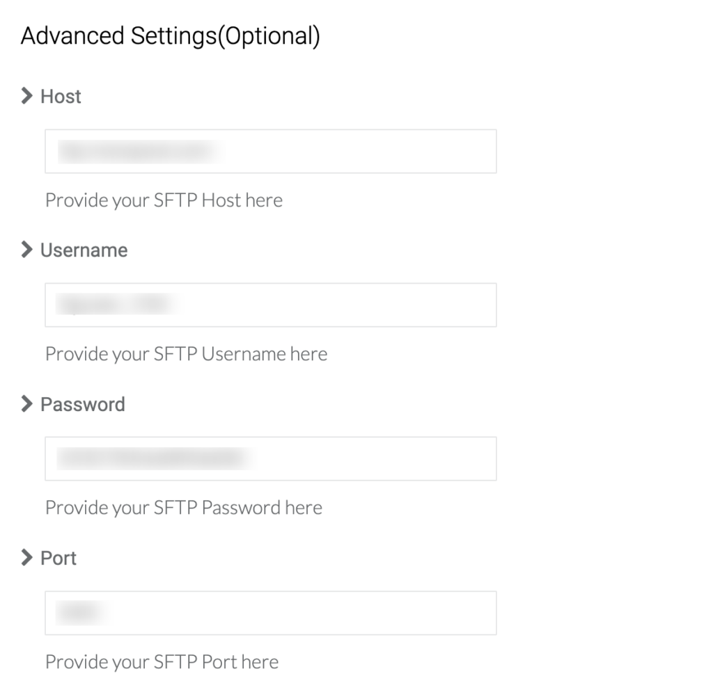 paste sftp access