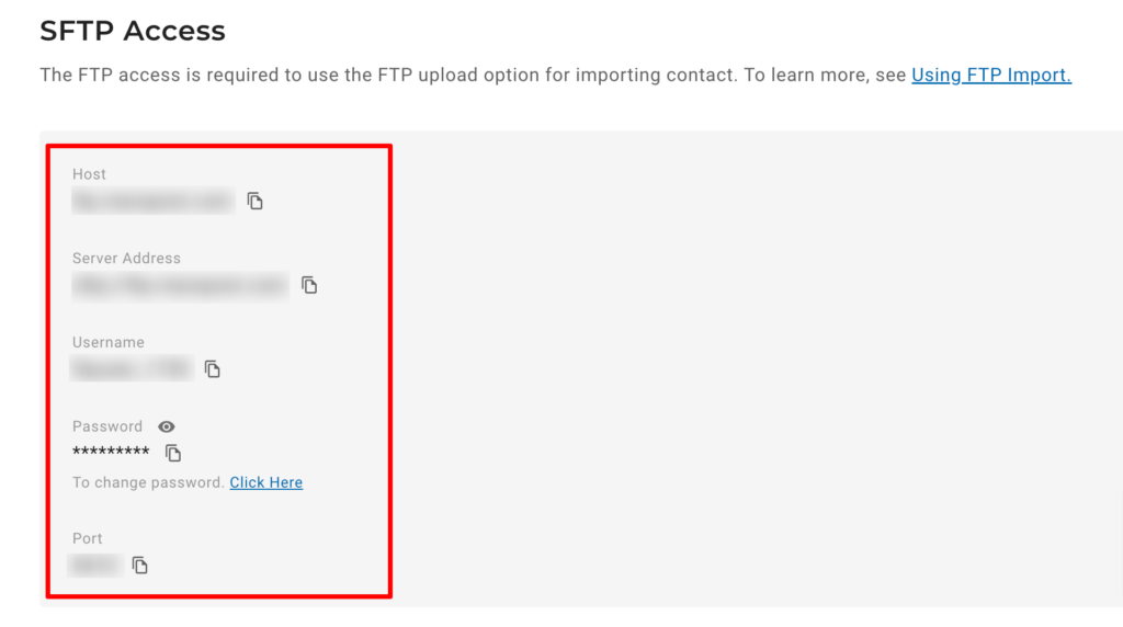 copy sftp access