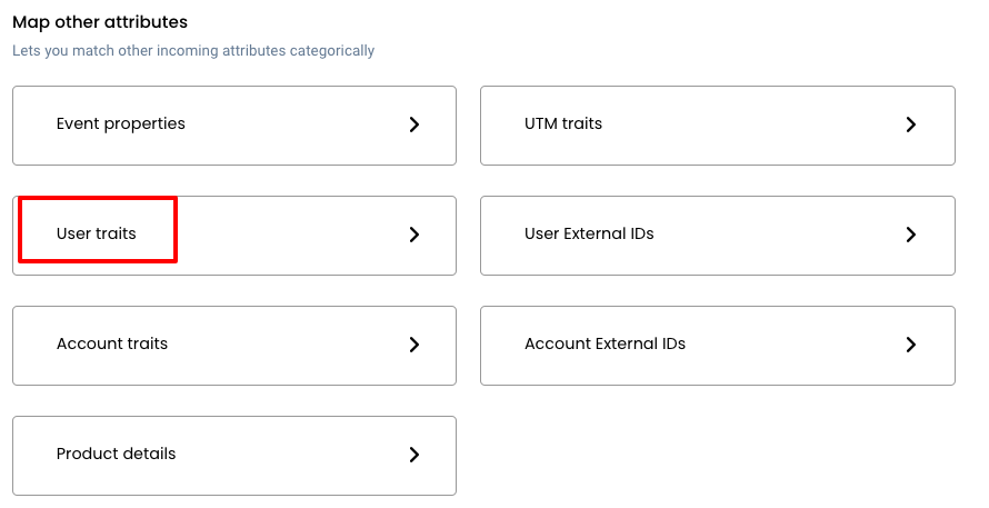 user traits