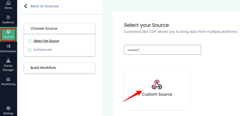 custom source to bring in purchase event data inside Shopify store