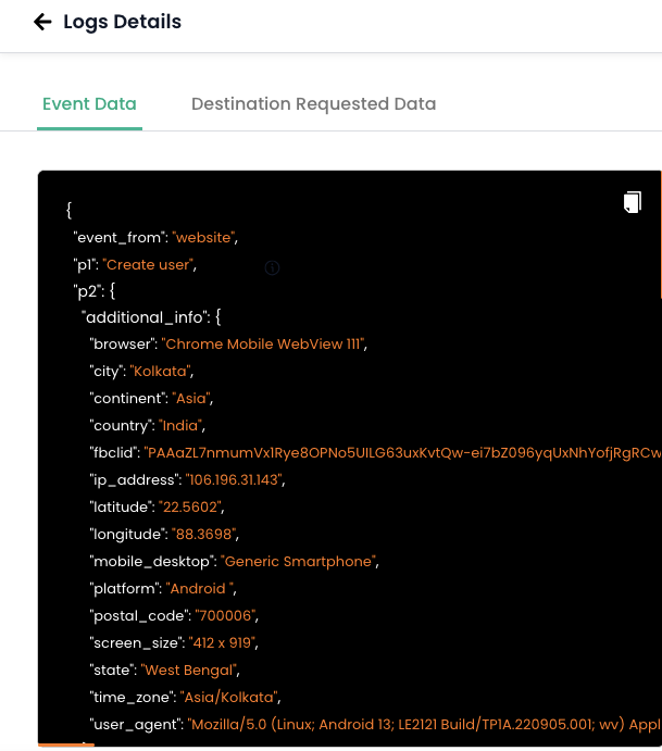 log details