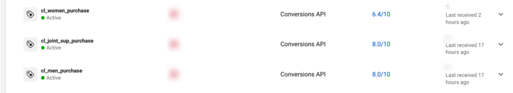 improved event match rate for events sent by customerlabs