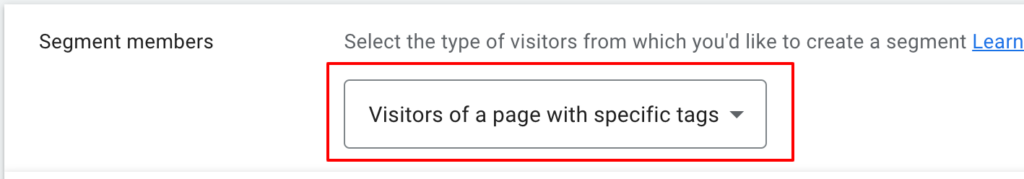 als explains the visitors of a page withspecific tags