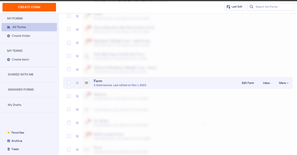 Jotform Home Page