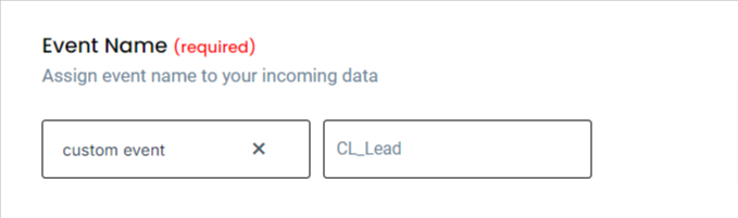 CustomerLabs Event Configuration