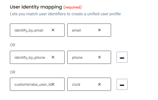 CustomerLabs Event Configuration