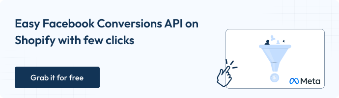 This image explains about the easy facbook conversion API on shopify with few clicks