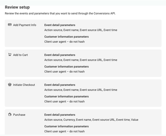 this image shows the review setup