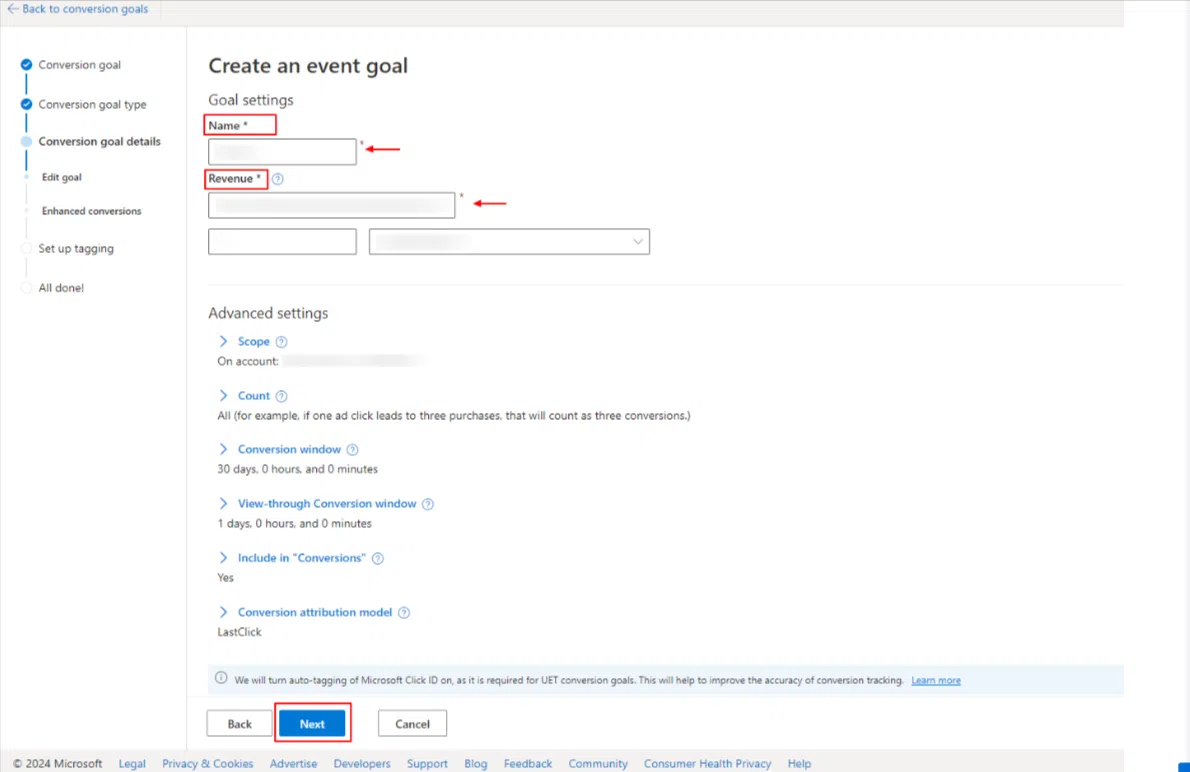 How to Setup Bing Ads Conversion Tracking for WooCommerceย 12 This is the screenshot of the Advanced settings in conversion tracking