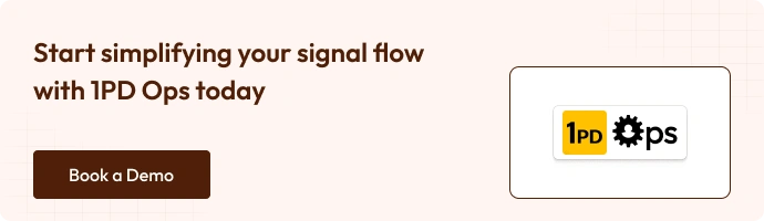 start simplifying your signal flow with 1PD Ops today - Book a Demo