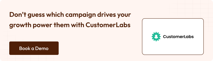 This image explains you don't guess which campaign drives your growth power them with customerlabs