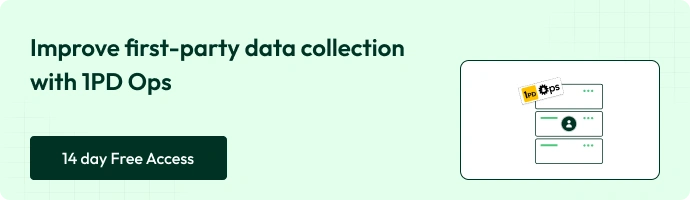 this is a banner image with a text " improve first-party data collection with 1pd ops