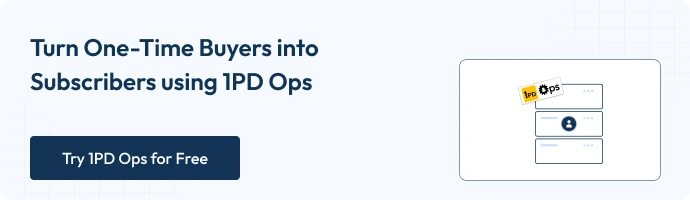 Promotional message for subscription service